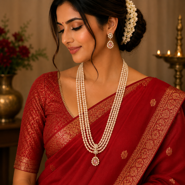 Ethnic Pearl Beads Jewelry Set for Women