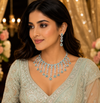 Luxurious Emerald Cascade AD Necklace Set