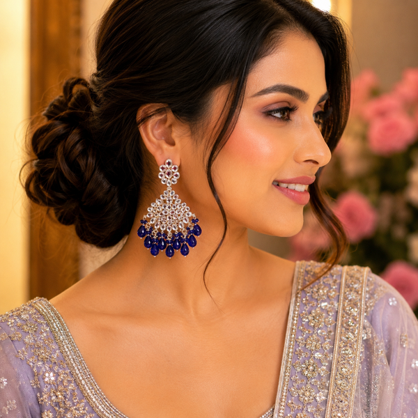 Celestial Glow Kundan Drop Earrings