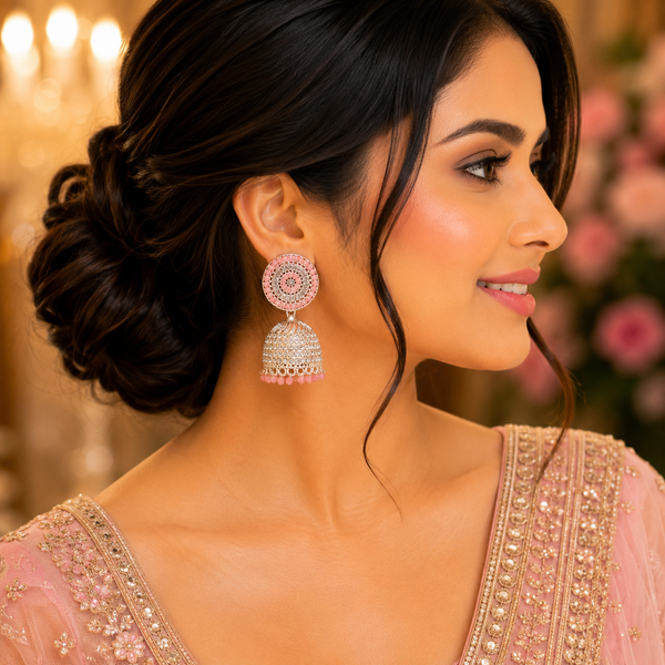 Lustrous Aura Jhumka Earrings