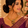 Golden Blossom Antique Necklace Set