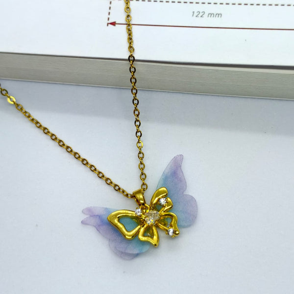 Aurora Fly Butterfly Pendant Chain