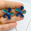 BlueBliss Floral Pendant Set