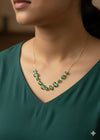 Emerald Elegance Anti-Tarnish Pendant Chain