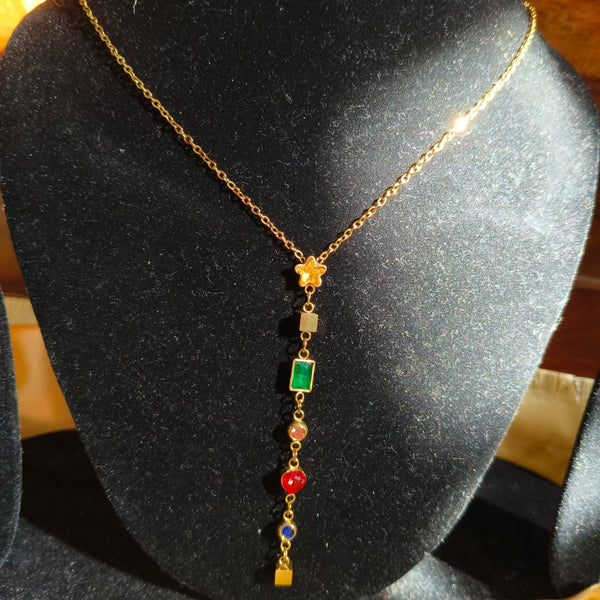 Y Charm Anti-Tarnish Pendant Necklace