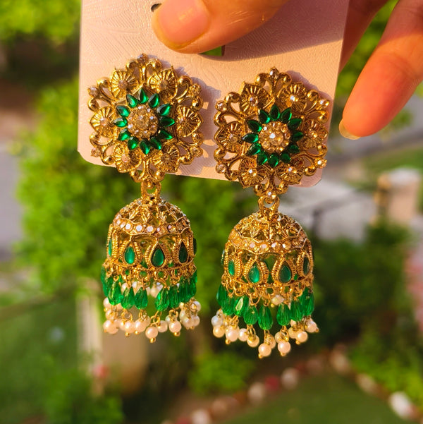 Regal Blossom Jhumka Earrings