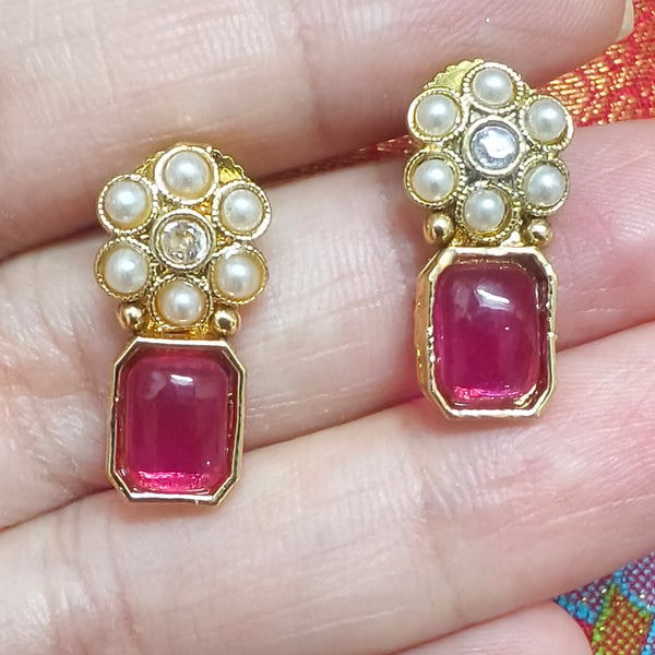 Ruby Emerald Pearl Delight Necklace Set