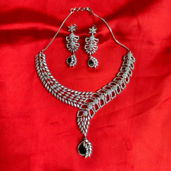 Glamorous Indo-Western AD Necklace Set