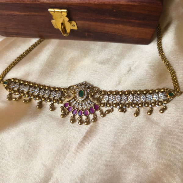 Divya Ruby-Emerald Choker Set