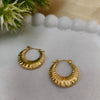 Gold Plated Textured Hoop Earrings