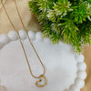 Golden Heartbeat Anti-Tarnish Pendant Necklace