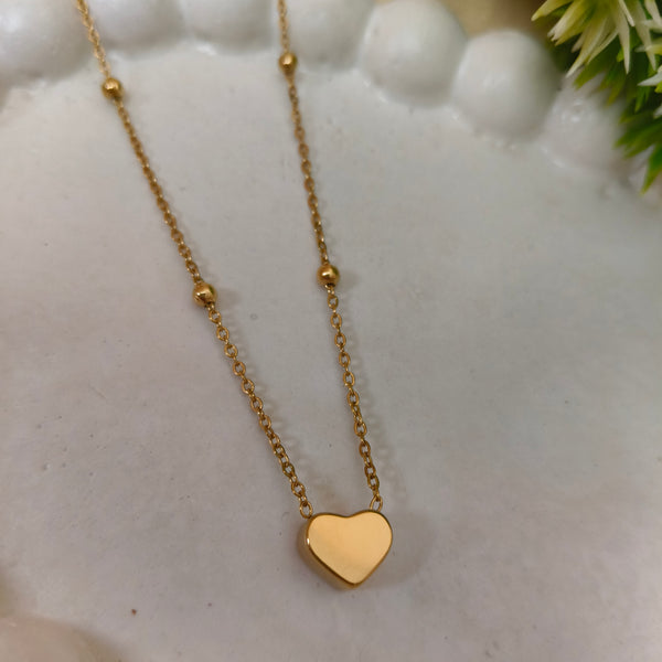 Minimal Muse Heart Pendant Chain