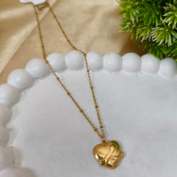 Hug Embrace Heart Pendant Chain