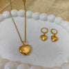 Golden Embrace Heart Jewelry Set