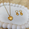 Golden Embrace Heart Jewelry Set