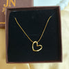 Golden Heartbeat Anti-Tarnish Pendant Necklace