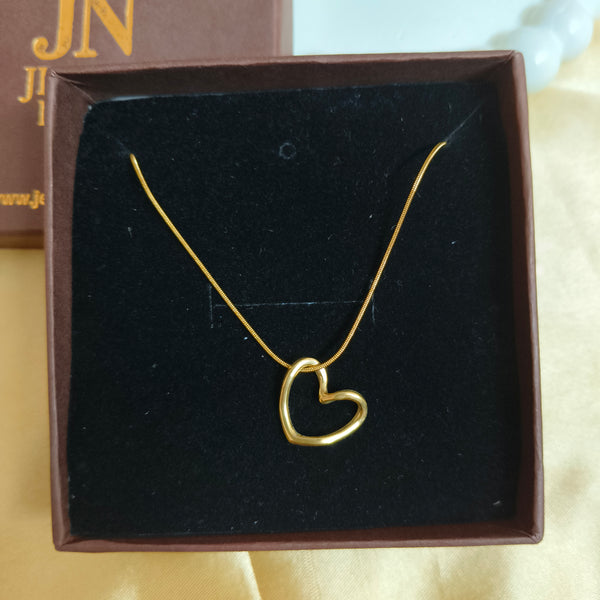 Golden Heartbeat Anti-Tarnish Pendant Necklace