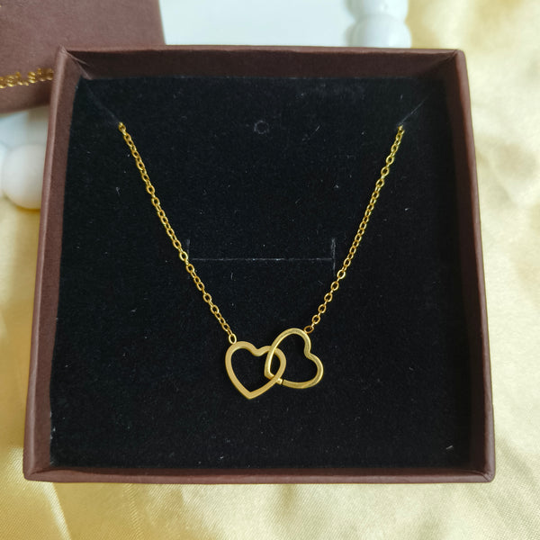 Bonded Hearts Duo Pendant Chain