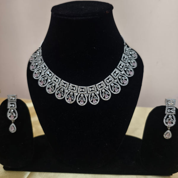 Crystal Bloom Round ADNecklace Set