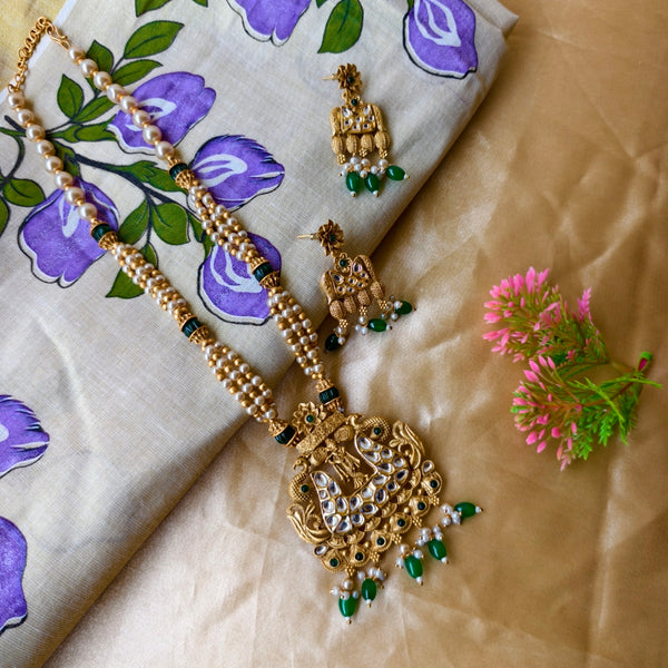 Divine Krishna Pearl Antique Haram