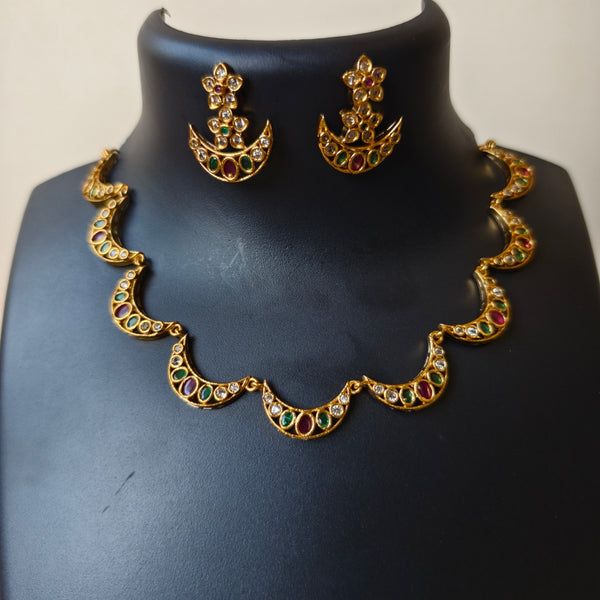 Celestial Crescent Antique Choker