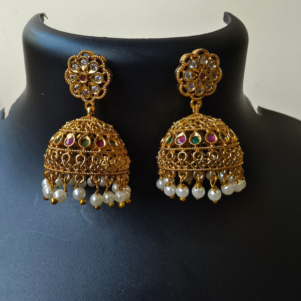 Heritage Pearl Dome Jhumkas
