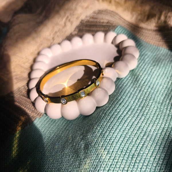 Gold Muse Crystal Bangle