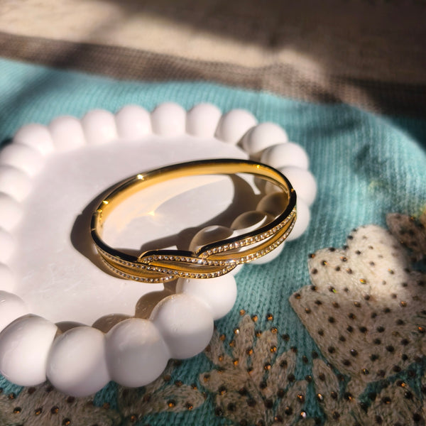 Radiant Loop CZ-Studded Bracelet