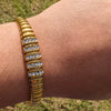 Ribbed Gold Crystal Kada
