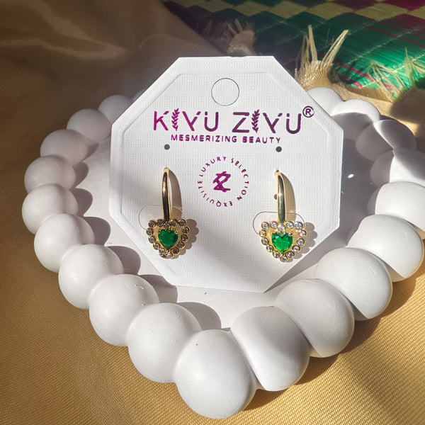 Emerald Love Studs