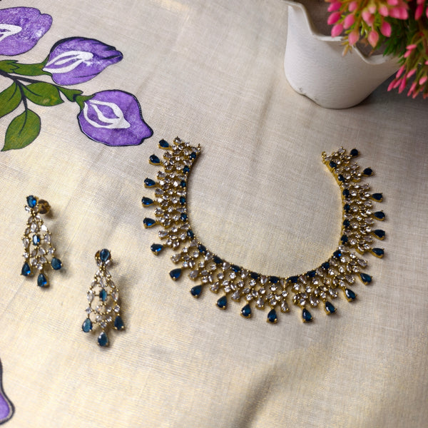 Celestial Sapphire Cascade Necklace Set