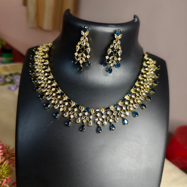Celestial Sapphire Cascade Necklace Set