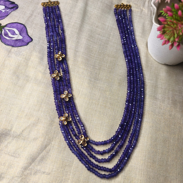 Royal Sapphire Bloom Beads Necklace