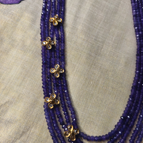 Royal Sapphire Bloom Beads Necklace