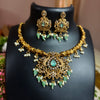 Mint Green Temple Choker Necklace Set
