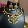 Mint Green Temple Choker Necklace Set