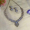 Emerald Aura American Diamond Necklace Set