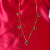 Emerald Hearts Anti-Tarnish Layered Pendant Chain Set