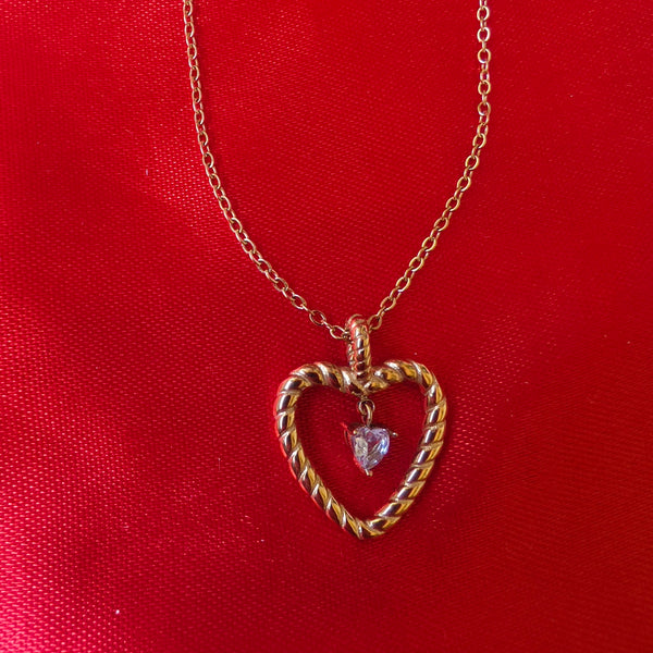 Eternal Heart Anti-Tarnish Crystal Pendant Chain