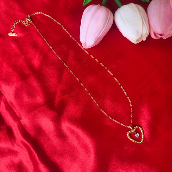 Eternal Heart Anti-Tarnish Crystal Pendant Chain