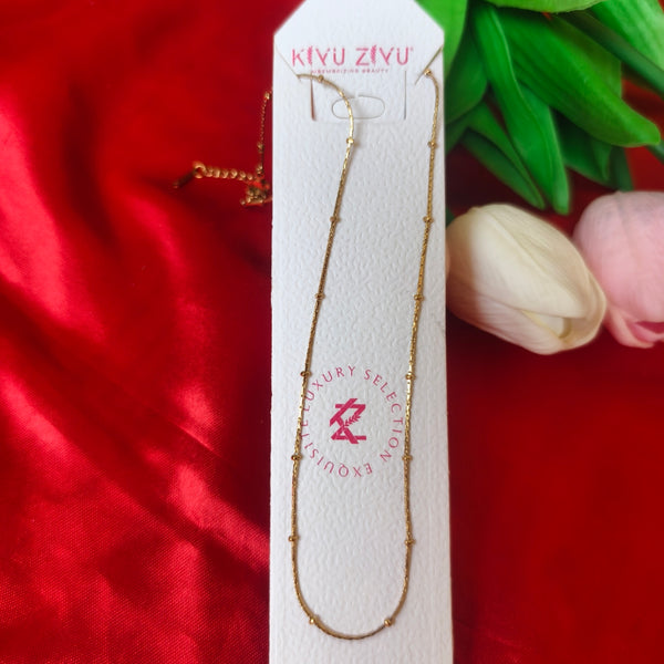 Dainty Beaded Anti-Tarnish Chain Necklace