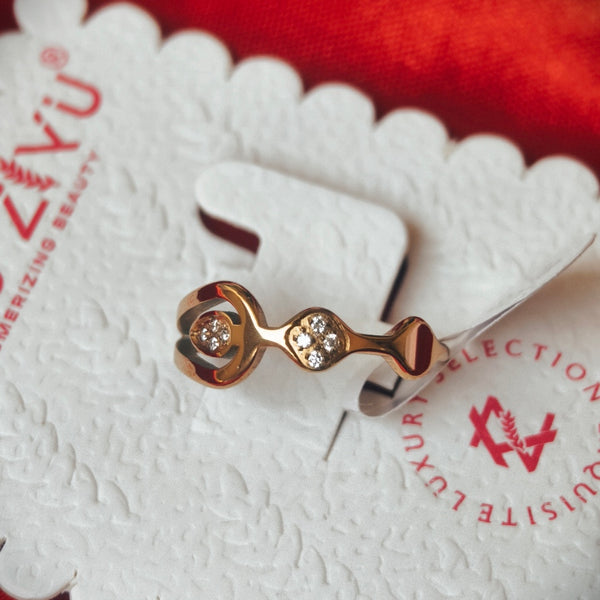Twinkle Heart Duo Ring