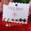 Floral Anti-Tarnish Stud Earrings Combo Set