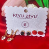 Oval Anti-Tarnish Stud Earrings Combo Set