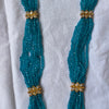Sky Blue Crystal Beads Long Necklace
