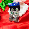 Peacock Heritage Oxidized Jhumka Earrings