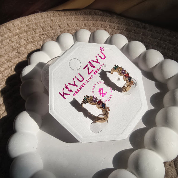 Aurora Luxe Rainbow Hoop Earrings