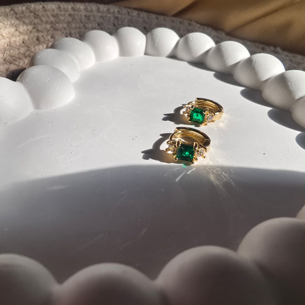 Verde Luxe Emerald Stud Earrings