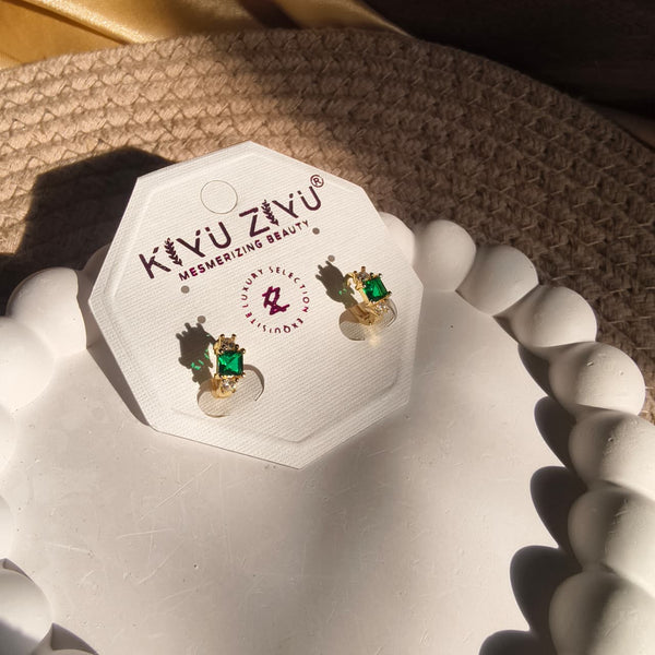 Verde Luxe Emerald Stud Earrings