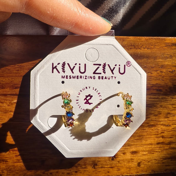 Aurora Luxe Rainbow Hoop Earrings